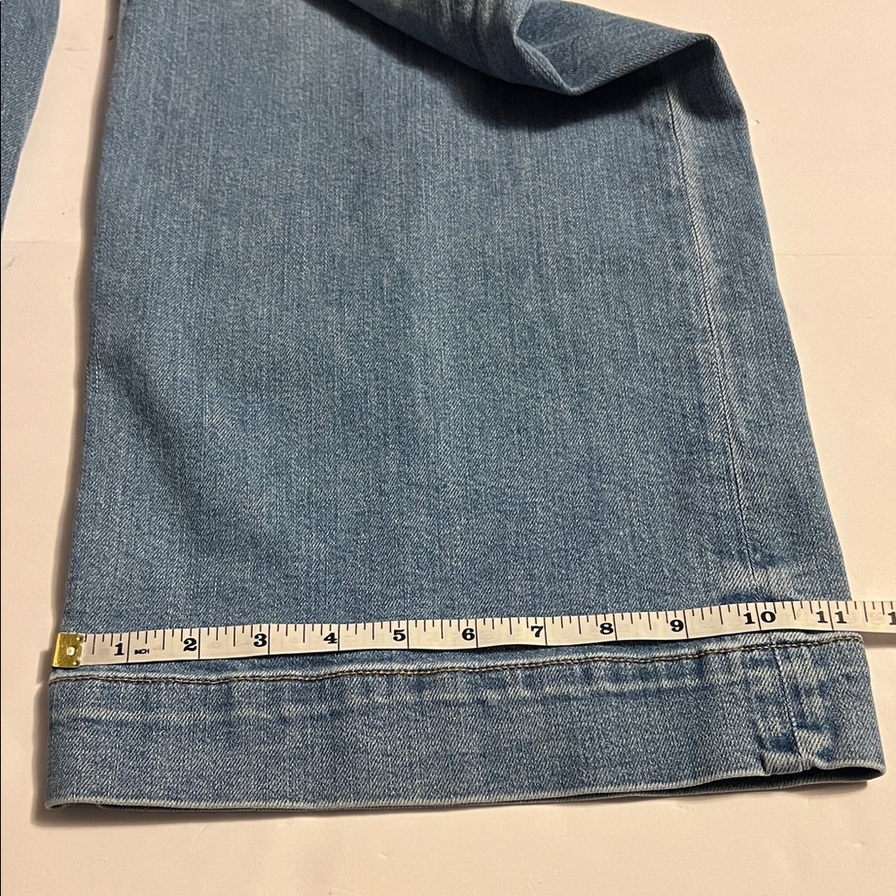 American Eagle Women Super High Rise Baggy Wide Leg Cargo Blue Jeans Size 12 EUC - Picture 9 of 11